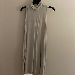 Tan light weight turtle neck shift dress